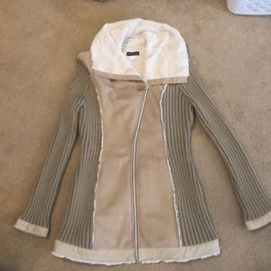 Tan zip up coat